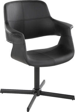 Donneita Black Swivel Accent Chair