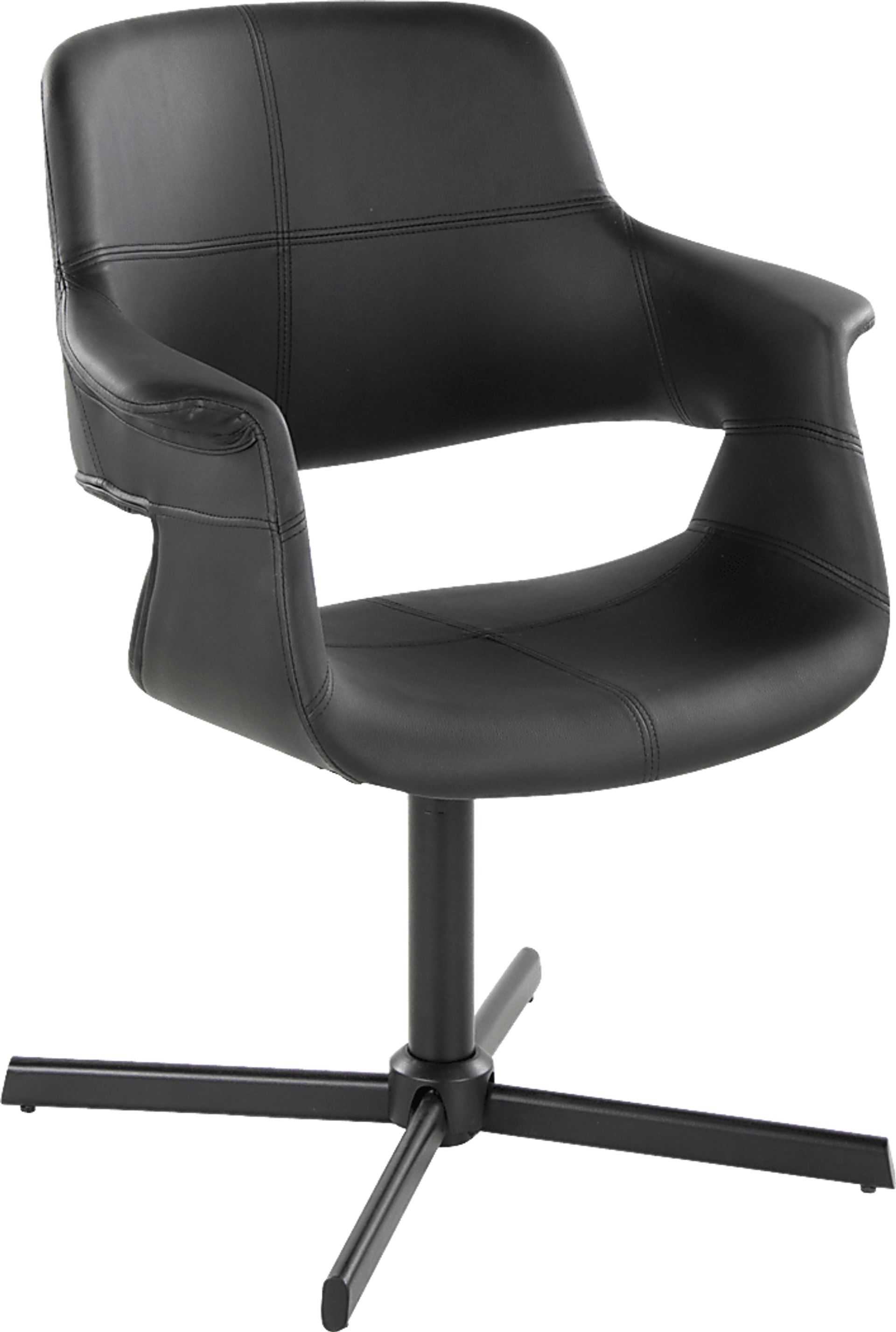 Donneita Black Swivel Accent Chair - Image 1