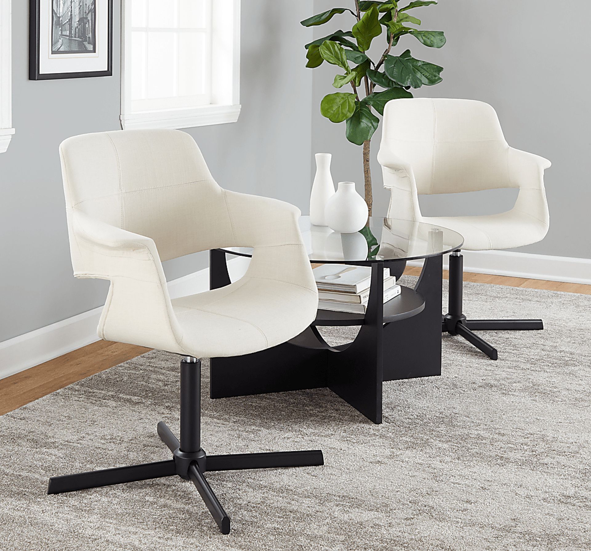 Donneita Cream Swivel Accent Chair - Image 8
