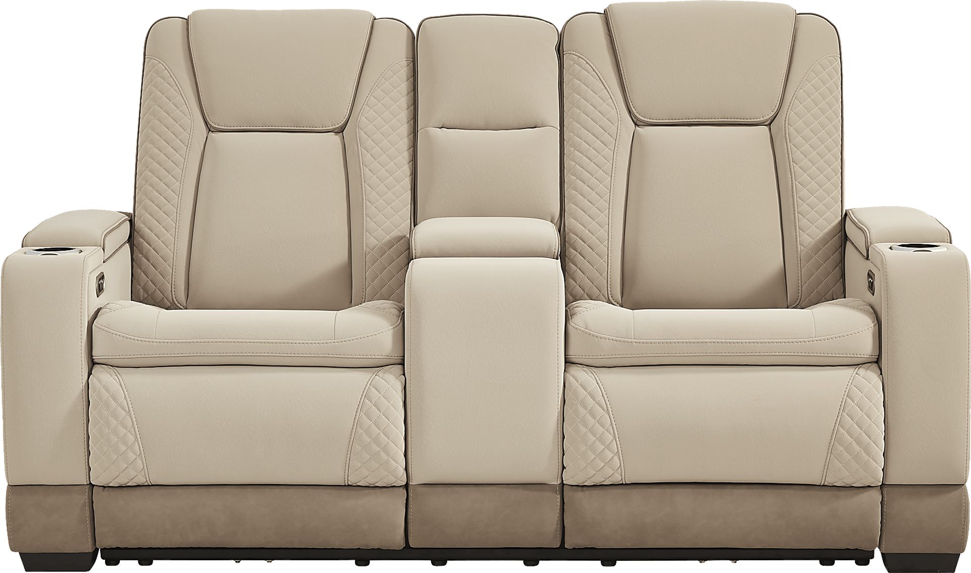 Donovan Park Beige 5 Pc Dual Power Reclining Living Room - Image 14