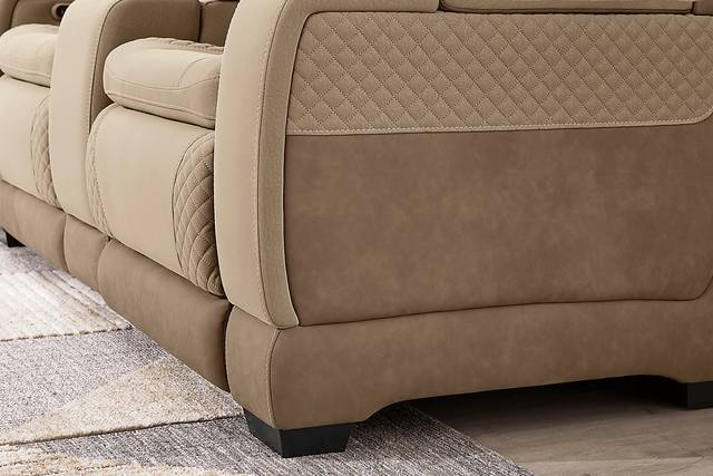 Donovan Park Beige 5 Pc Dual Power Reclining Living Room - Thumbnail - Image 15