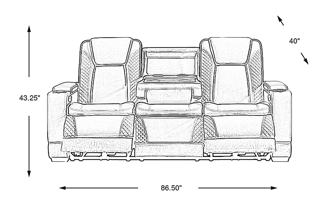 Donovan Park Dual Power Reclining Sofa