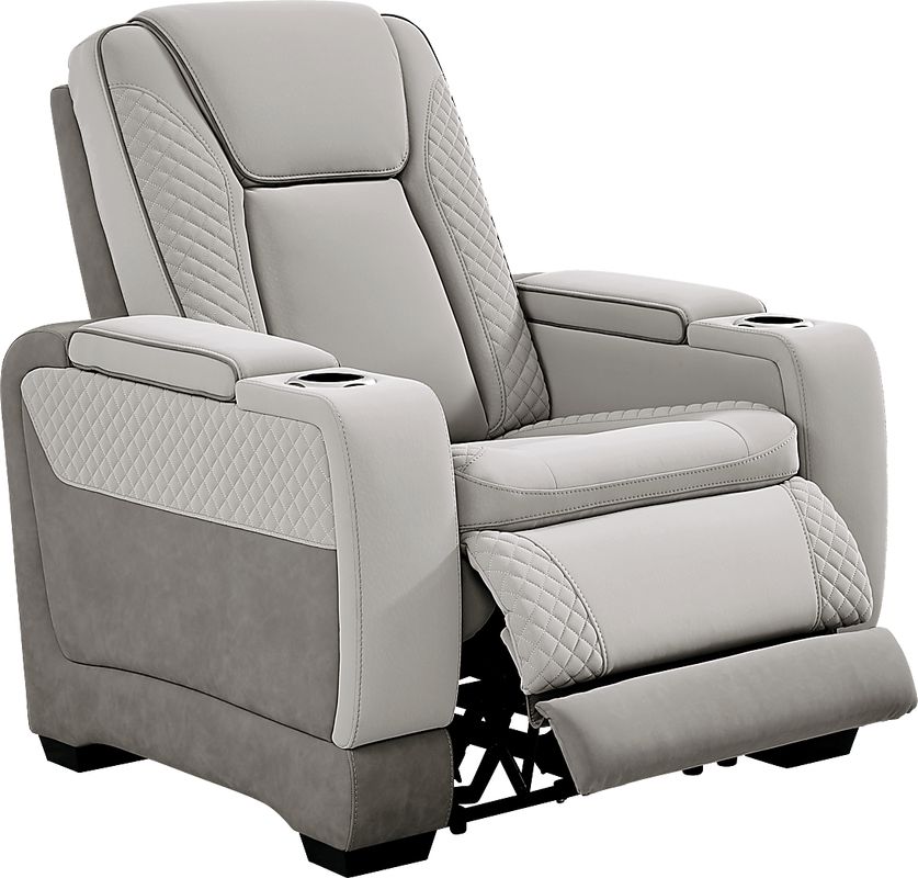 Donovan Park Gray Dual Power Recliner