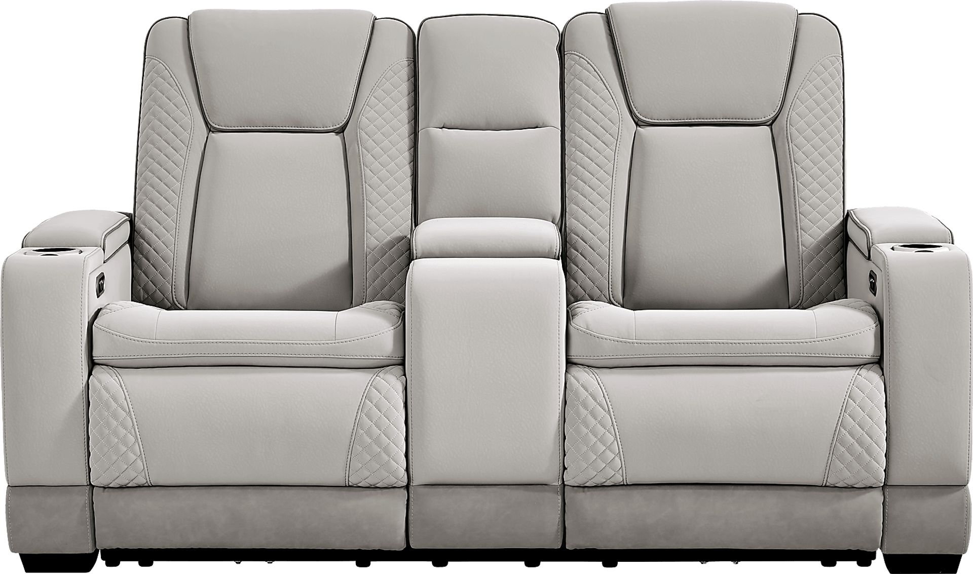 Donovan Park Gray 5 Pc Dual Power Reclining Living Room - Image 14