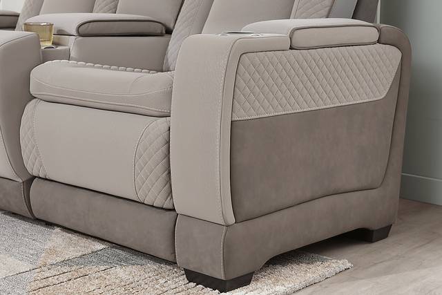 Donovan Park Gray 5 Pc Dual Power Reclining Living Room - Thumbnail - Image 15