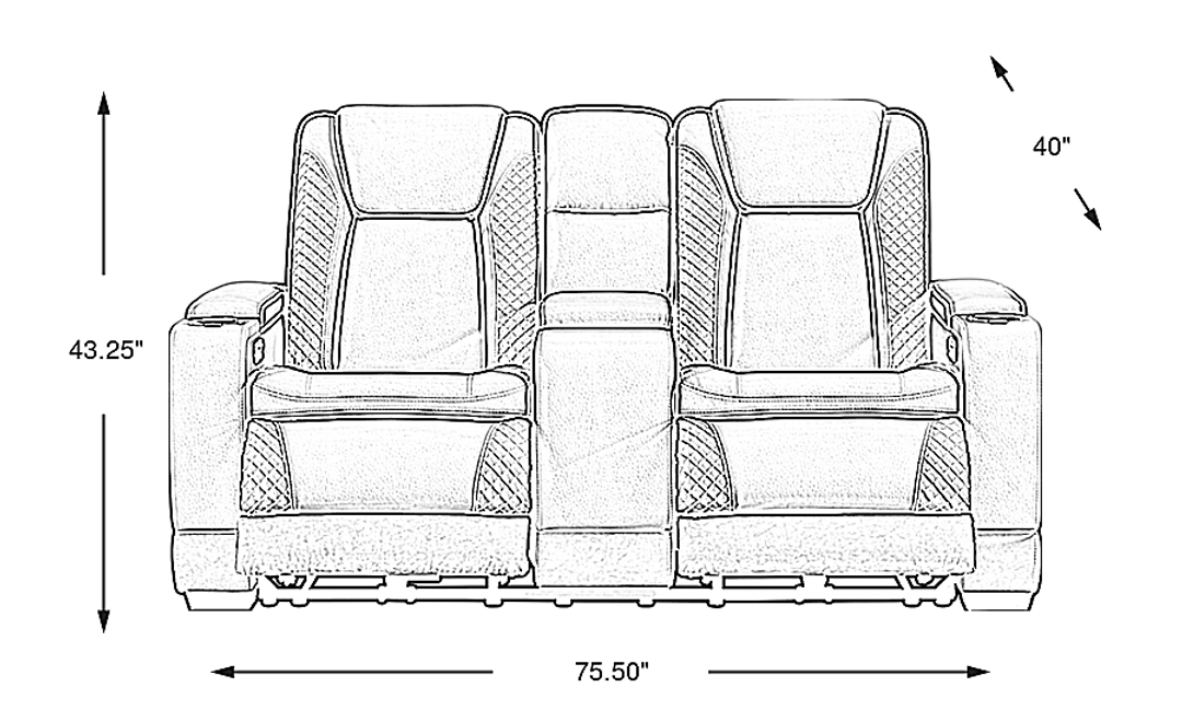 Donovan Park Dual Power Reclining Loveseat