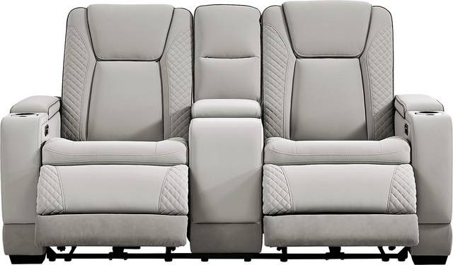 Donovan Park Gray 5 Pc Dual Power Reclining Living Room - Thumbnail - Image 13
