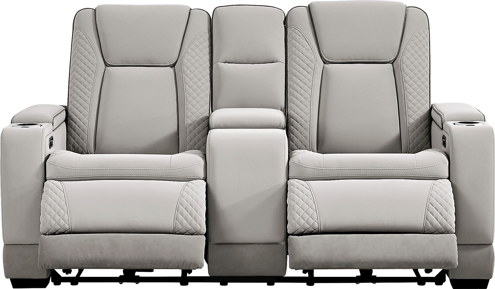 Donovan Park Gray 5 Pc Dual Power Reclining Living Room - Image 13