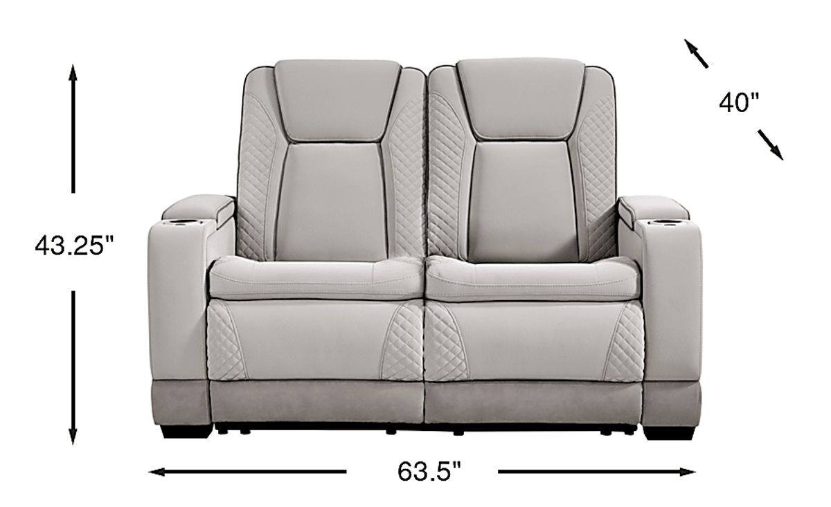 Donovan Park Gray Polyurethane Fabric Loveseat | Rooms to Go