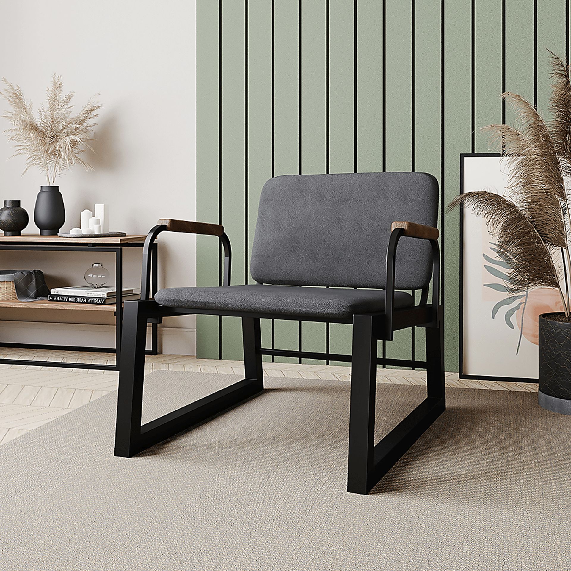 Doolan Black Accent Chair - Image 2
