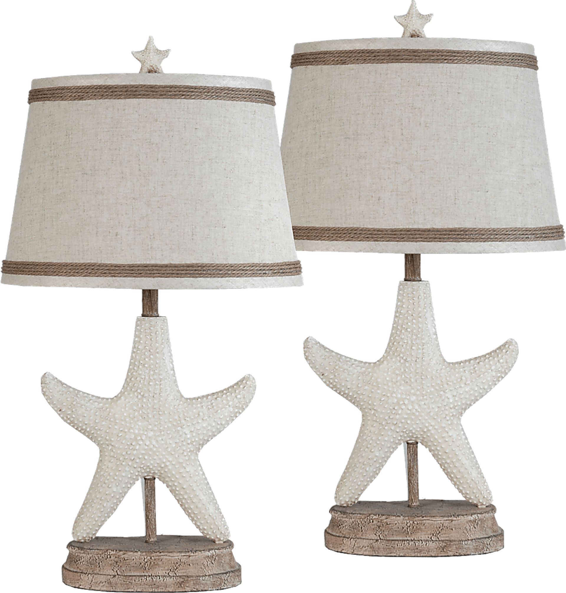Doral Bay White Table Lamps, Set of 2 - Image 1