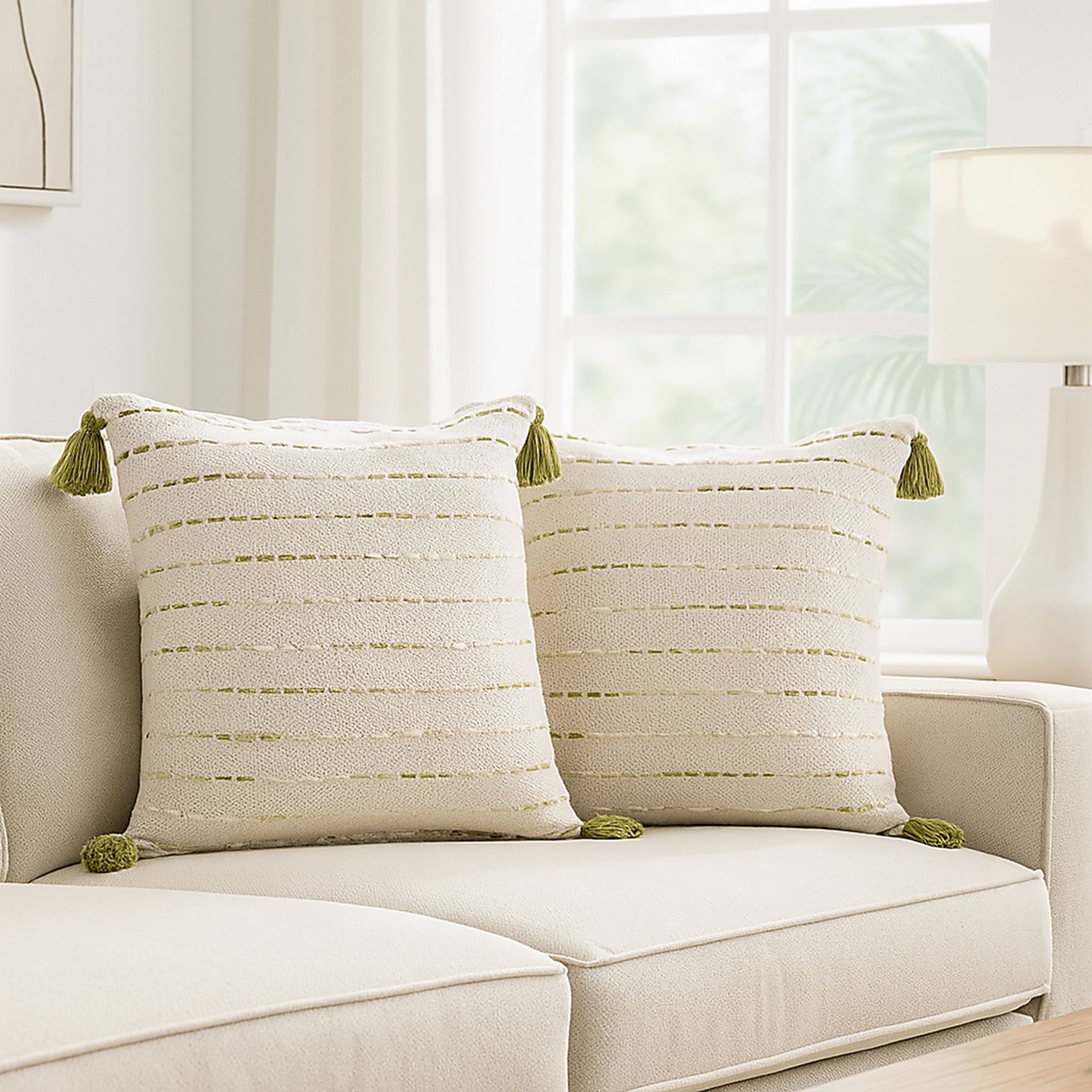 Dorath Olive Green Pillow, Set of 2 - Image 2