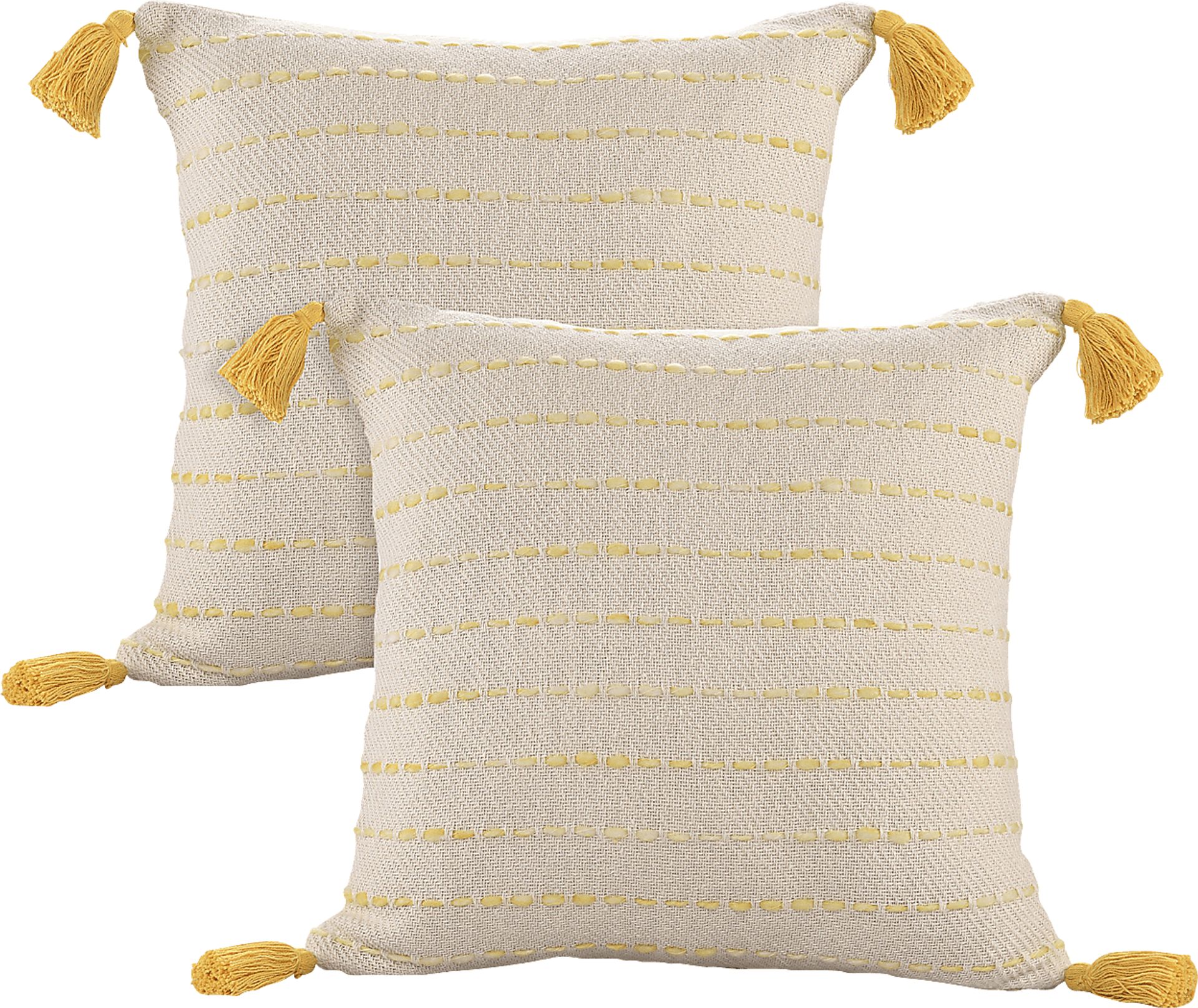 Dorath Yellow Pillow, Set of 2 - Image 1
