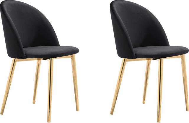 Dordine Black Side Chair, Set of 2 - Thumbnail - Image 1