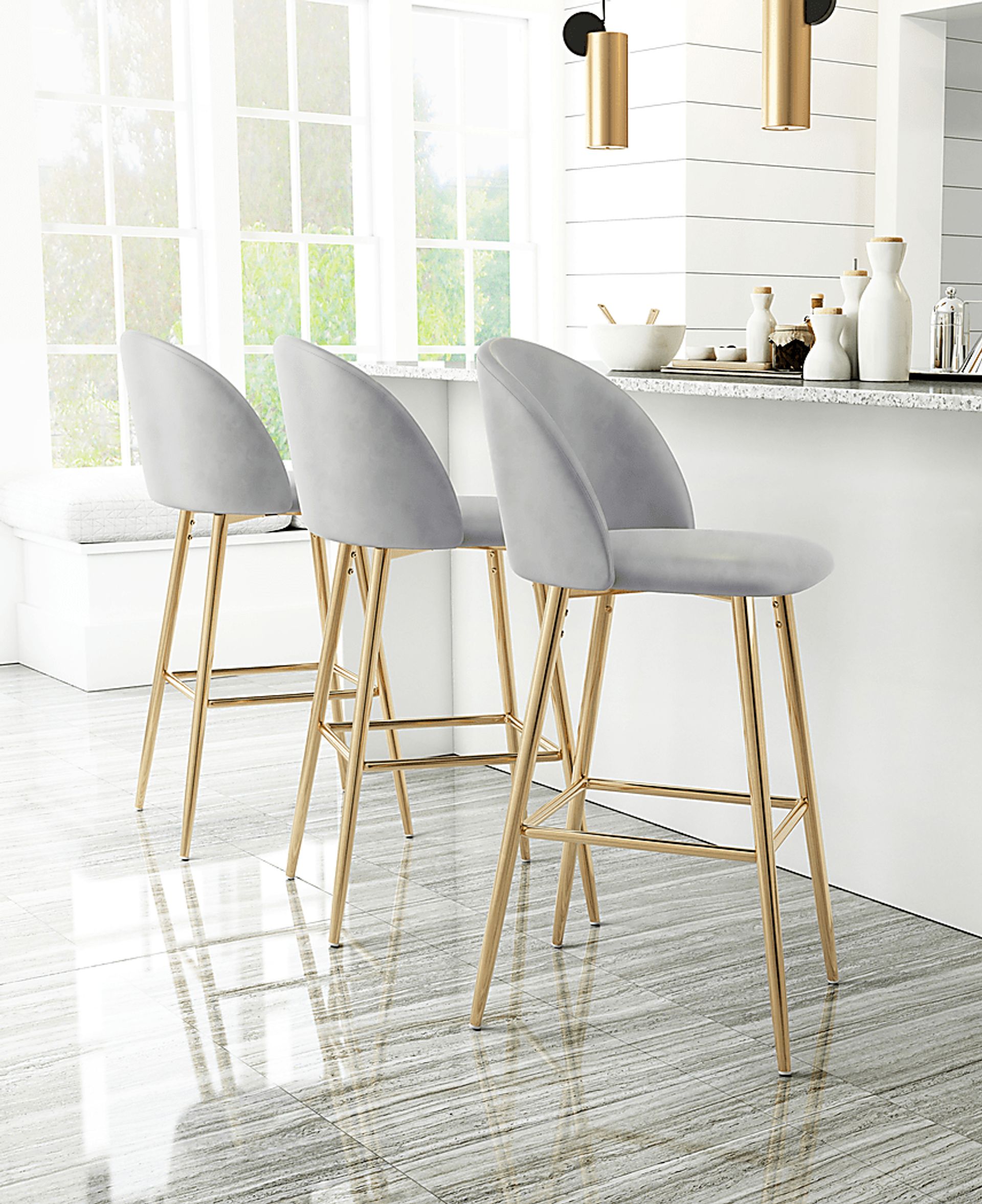 Dordine Gray Barstool - Image 5