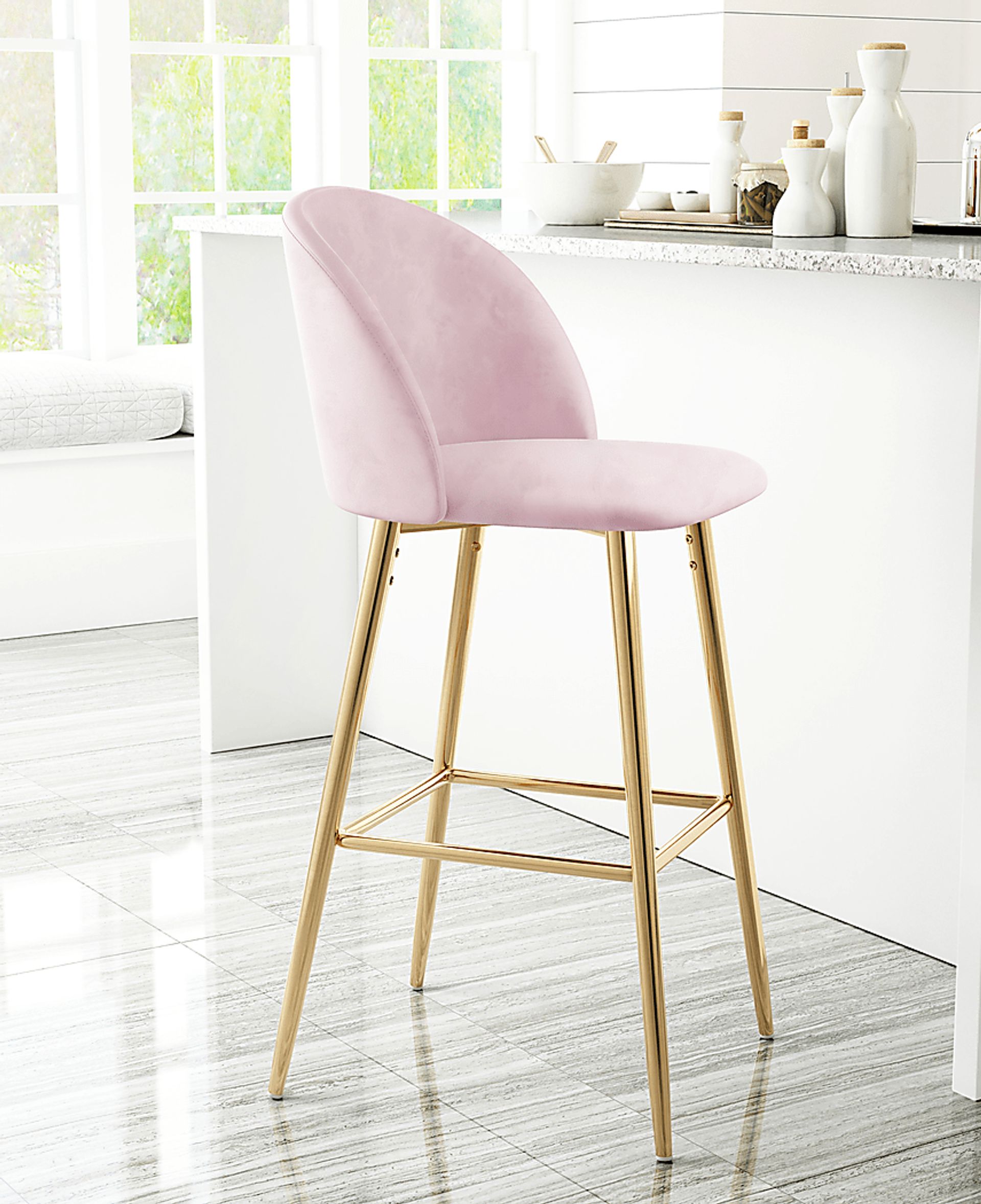 Dordine Pink Barstool - Image 2