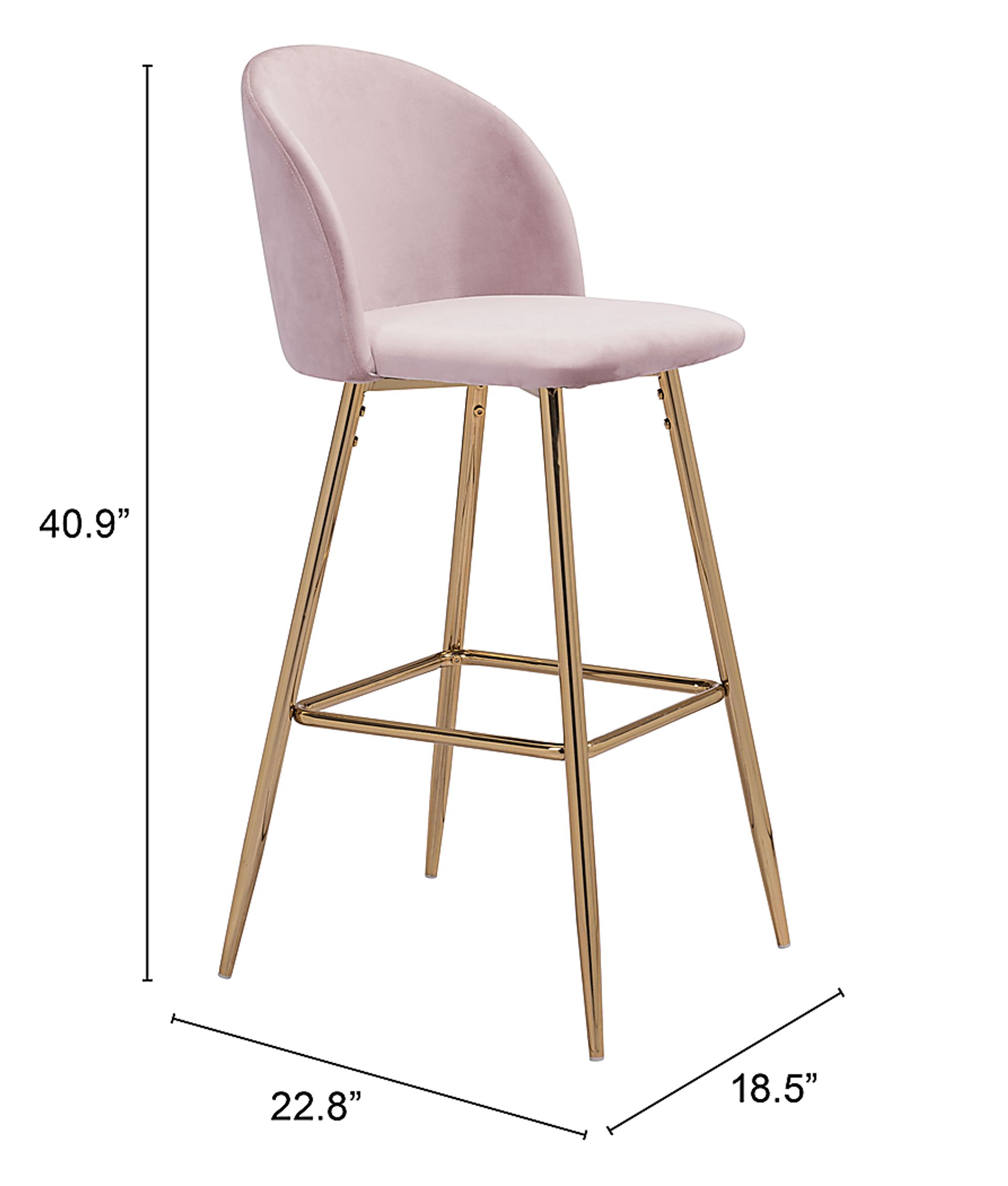 Dordine Pink Barstool - Image 6