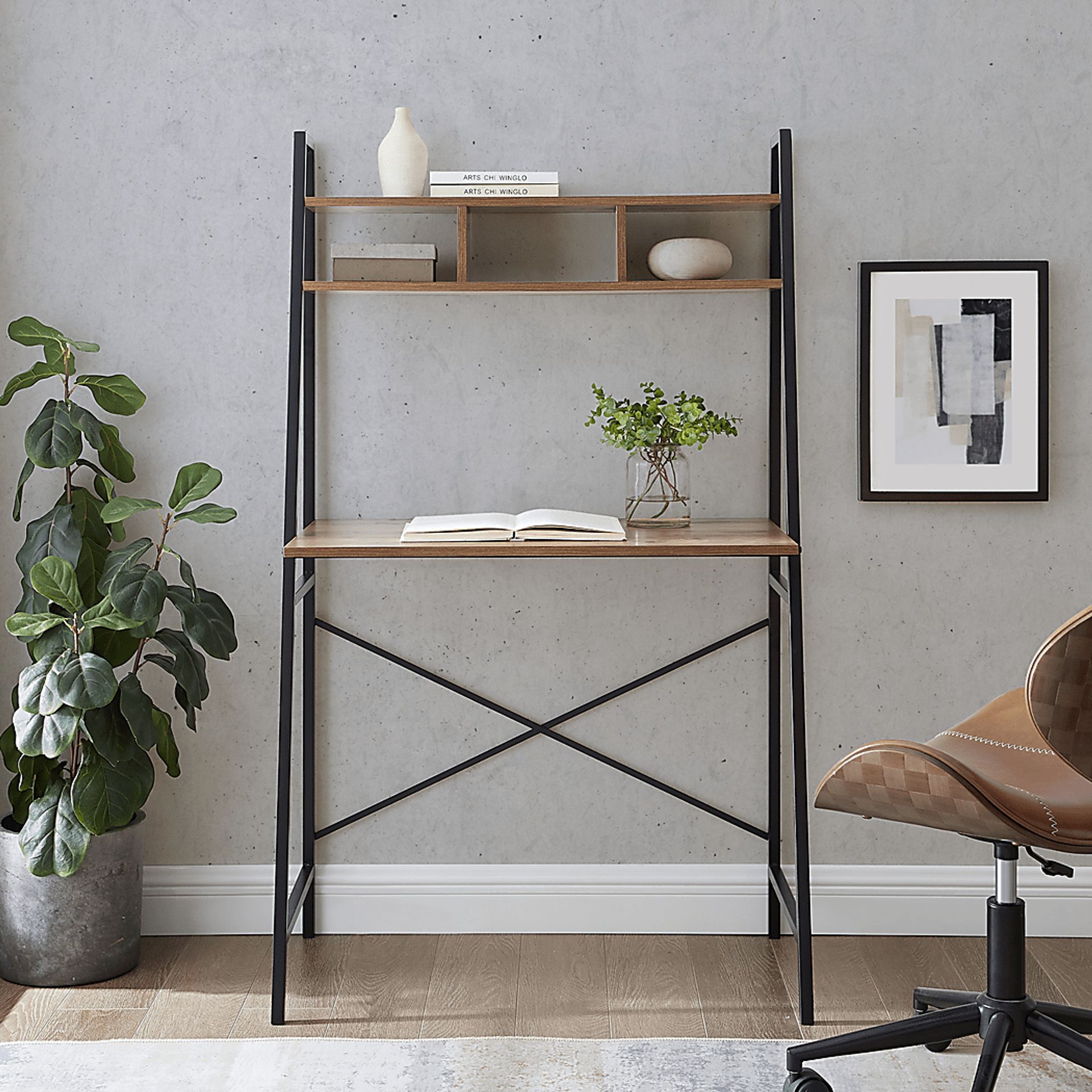 Dorella Brown Desk - Image 5