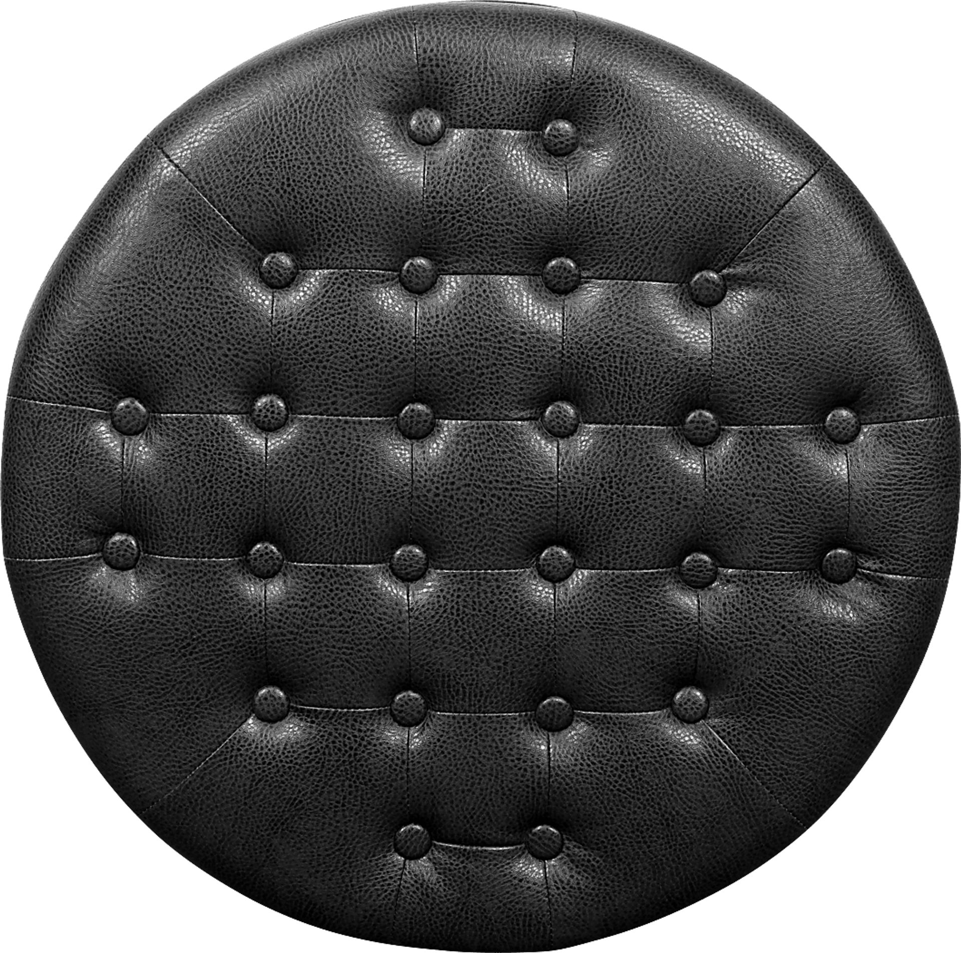 Doretta Black Storage Ottoman - Image 5