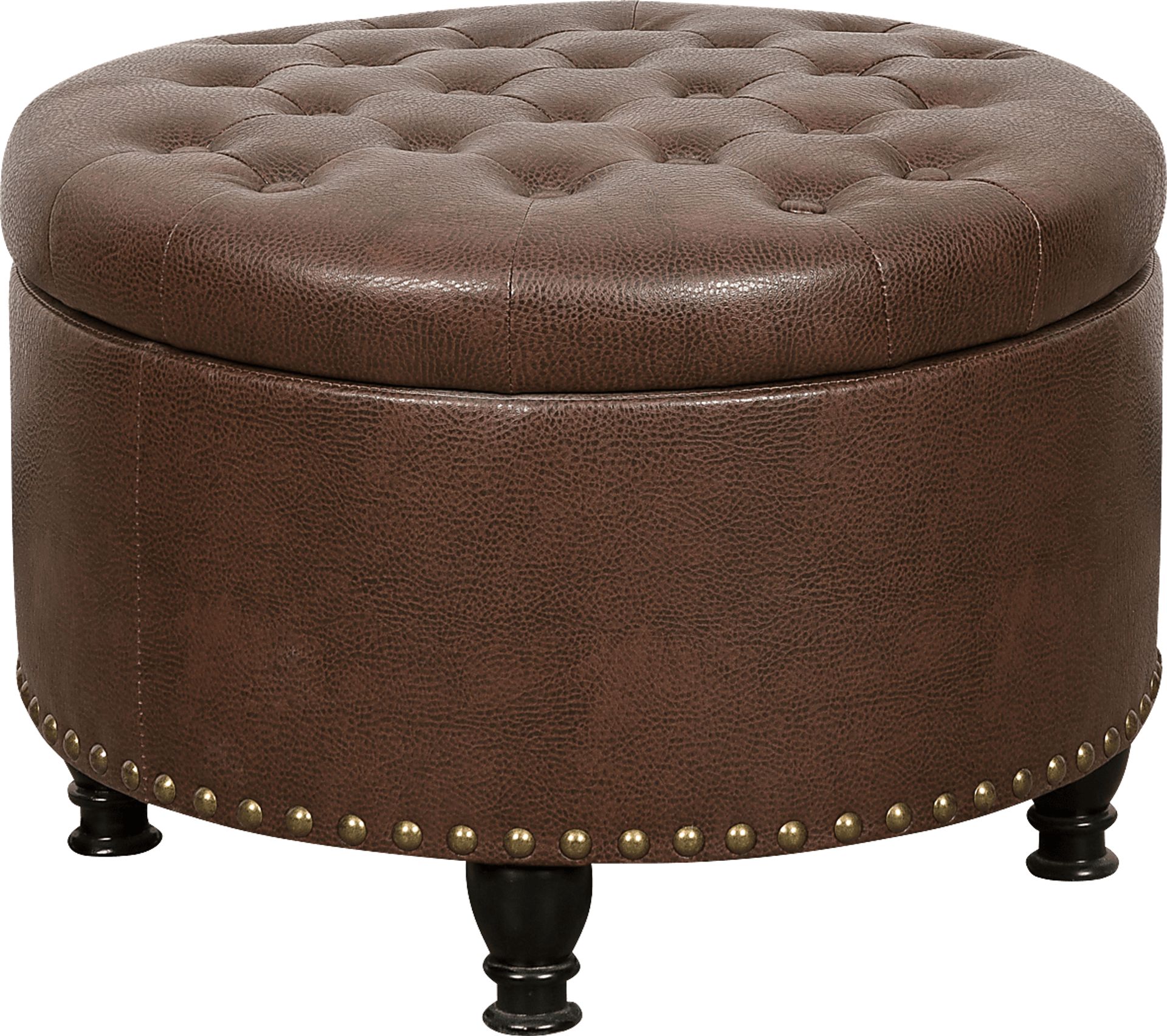 Doretta Brown Storage Ottoman - Image 2