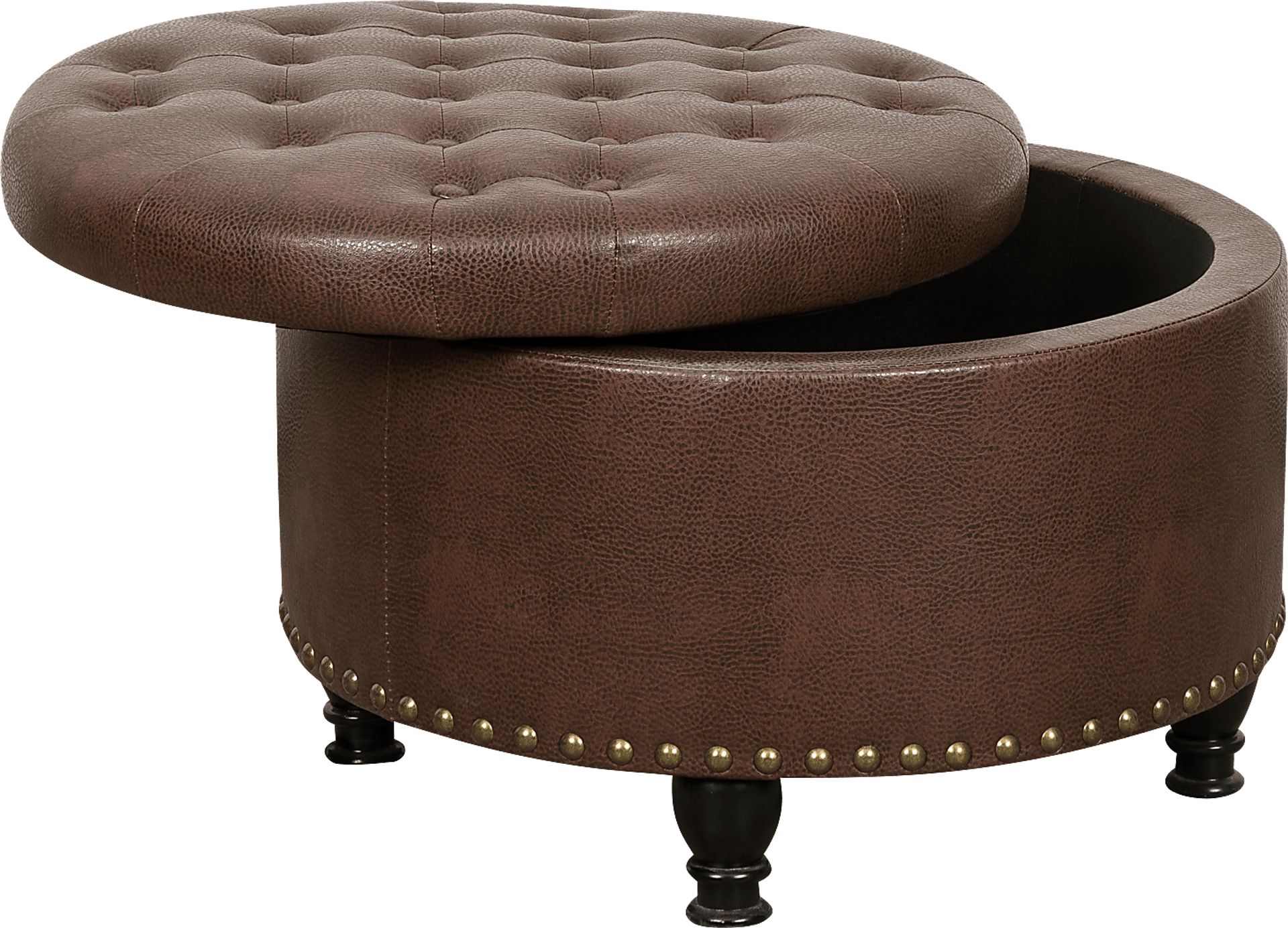 Doretta Brown Storage Ottoman - Image 3