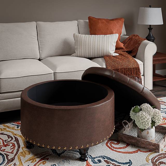 Doretta Brown Storage Ottoman - Thumbnail - Image 7