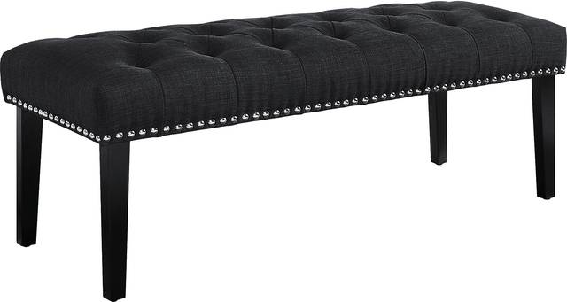 Dorian Charcoal Accent Bench - Thumbnail - Image 1