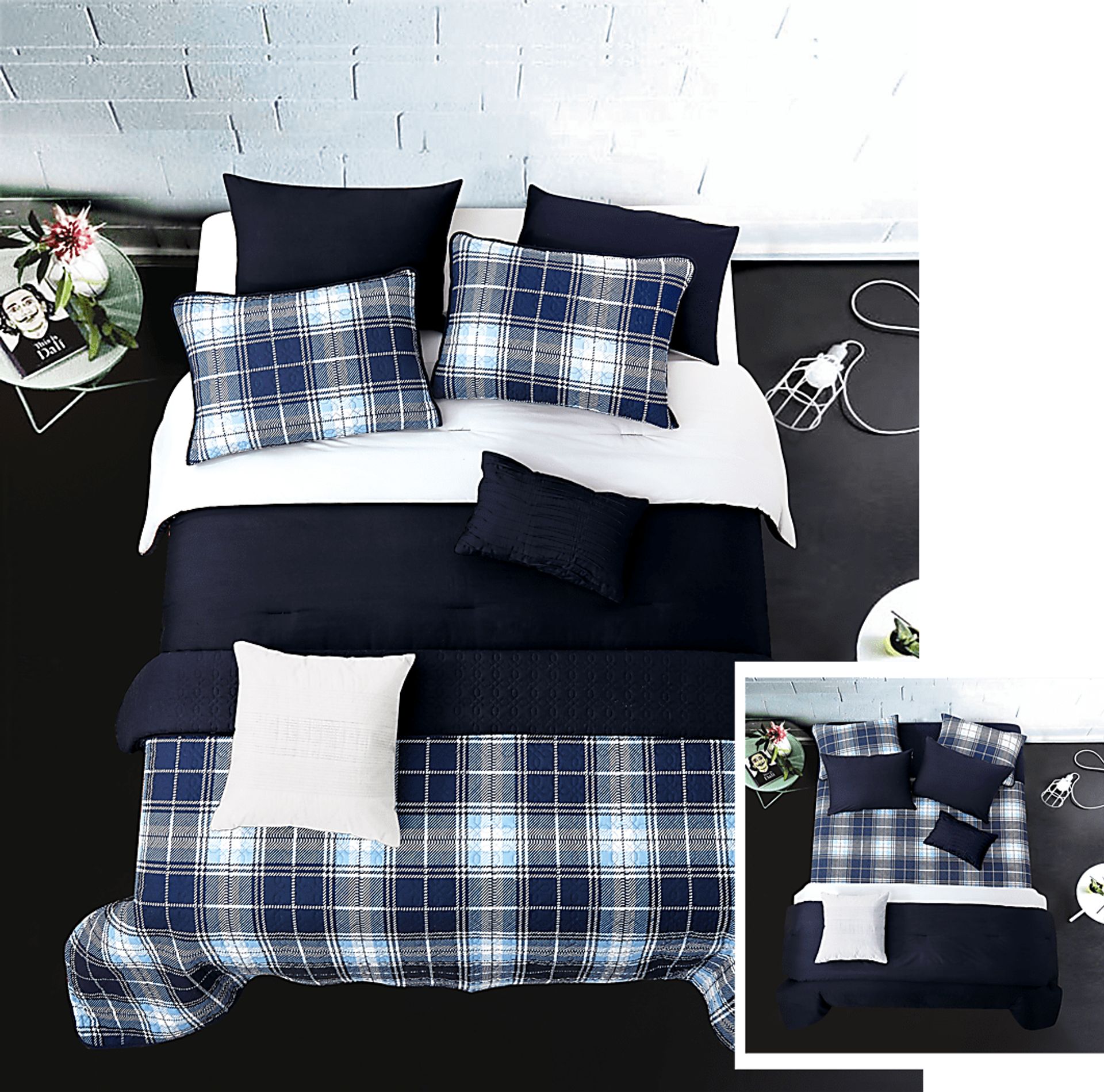 Dorion Gray 8 Pc Queen Comforter Set - Image 1