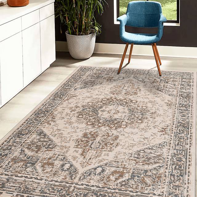 Dorlam Beige 7'7 x 9' Rug - Thumbnail - Image 2
