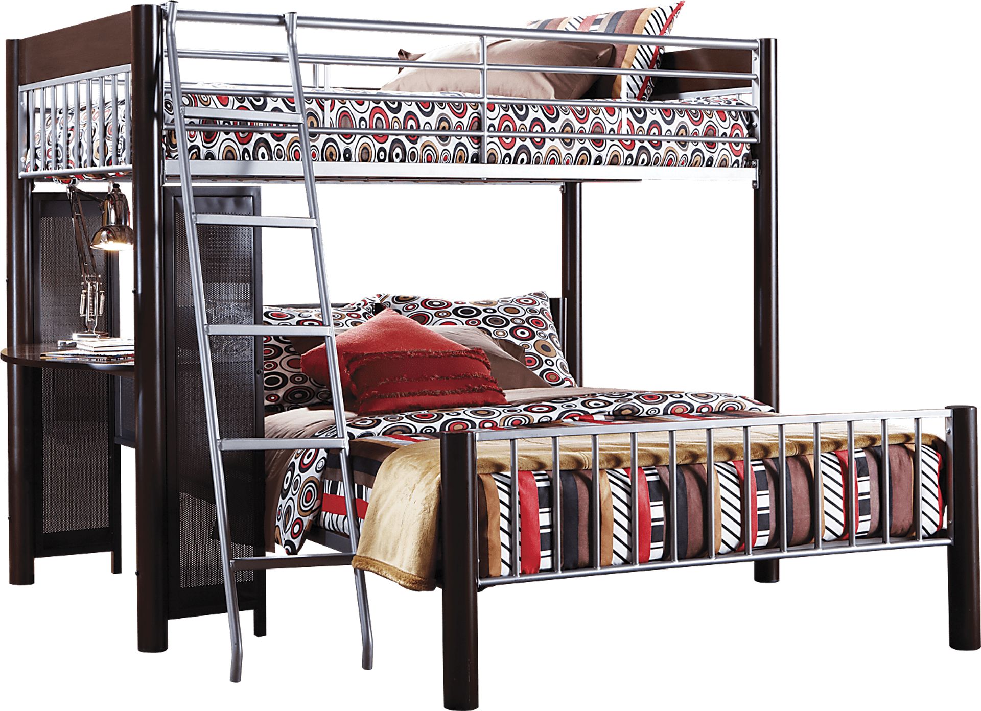 Dorm Room Merlot Twin/Full Loft Bed - Image 1