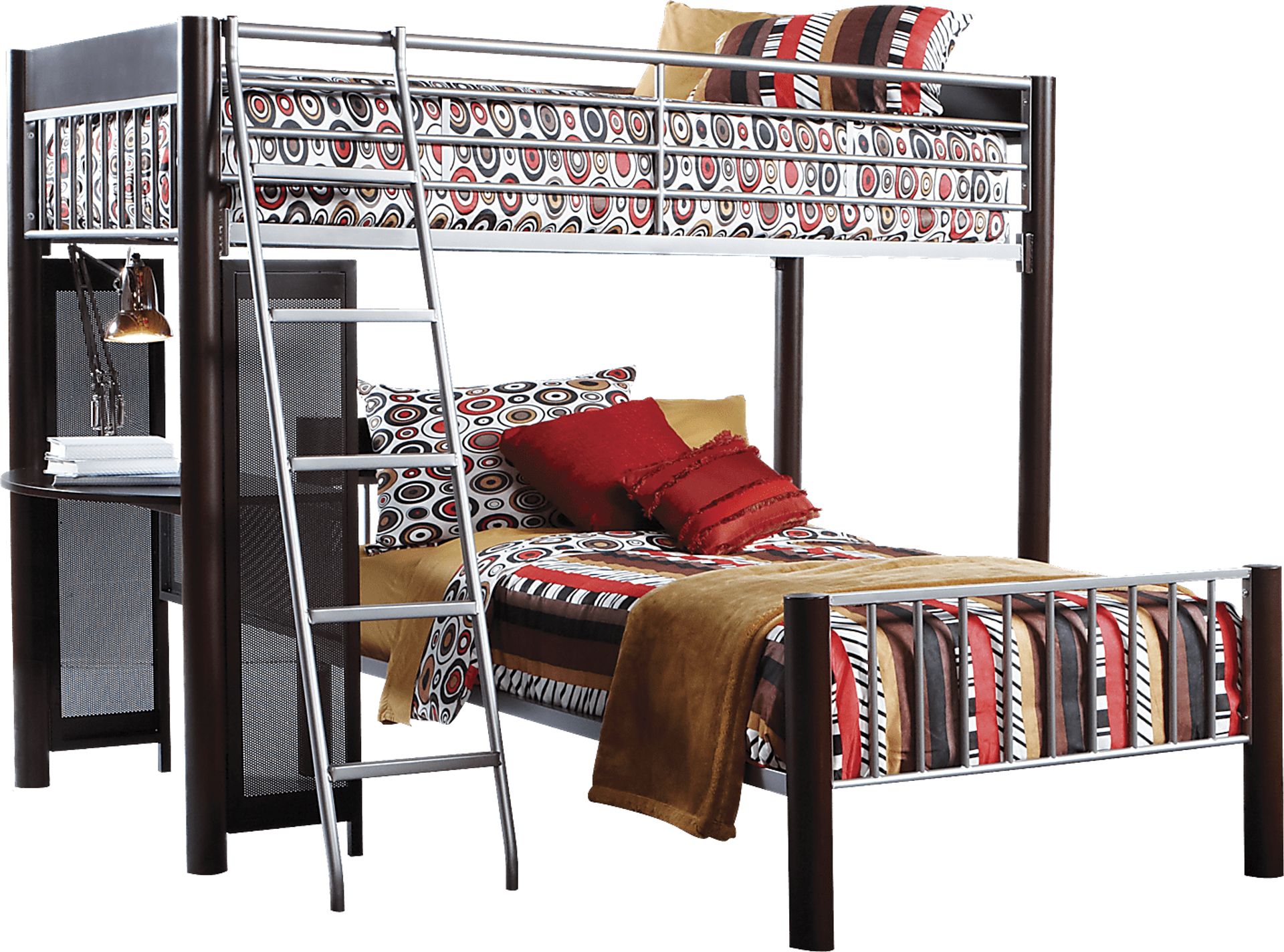 Dorm Room Merlot Twin/Twin Loft Bed - Image 1