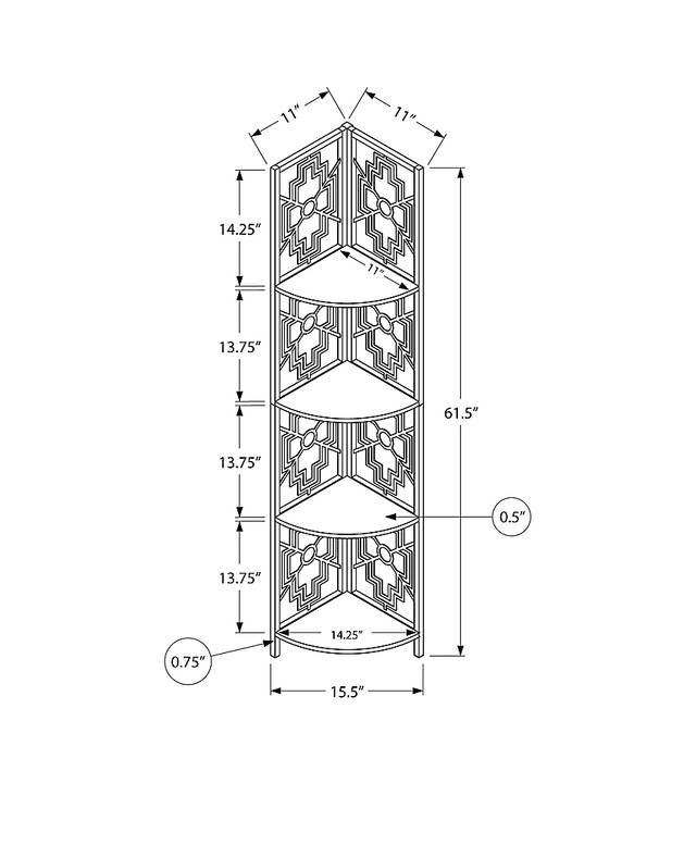 Dorminey Black Bookcase - Thumbnail - Image 4