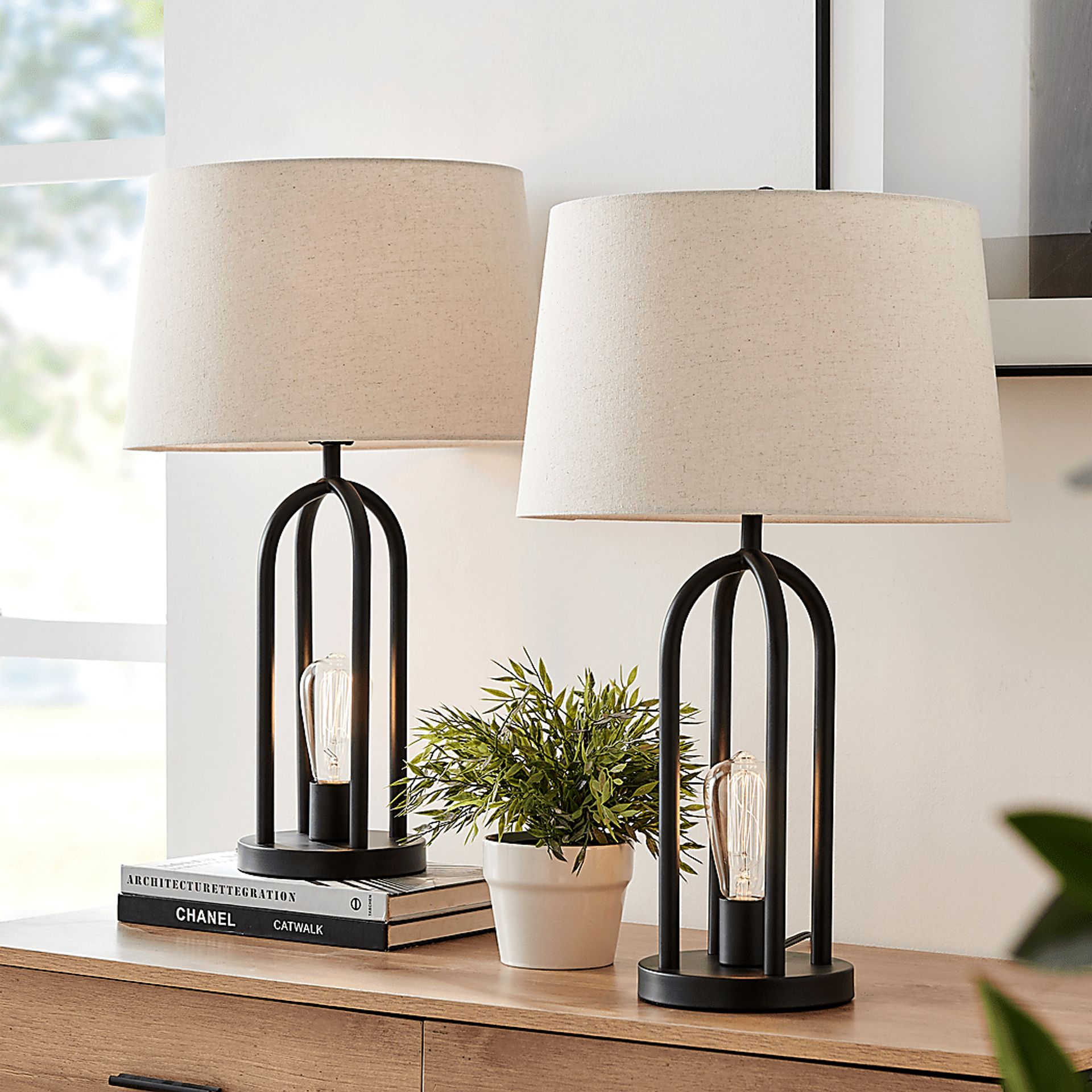 Dorsey Creek Black Table Lamps, Set of 2 - Image 2