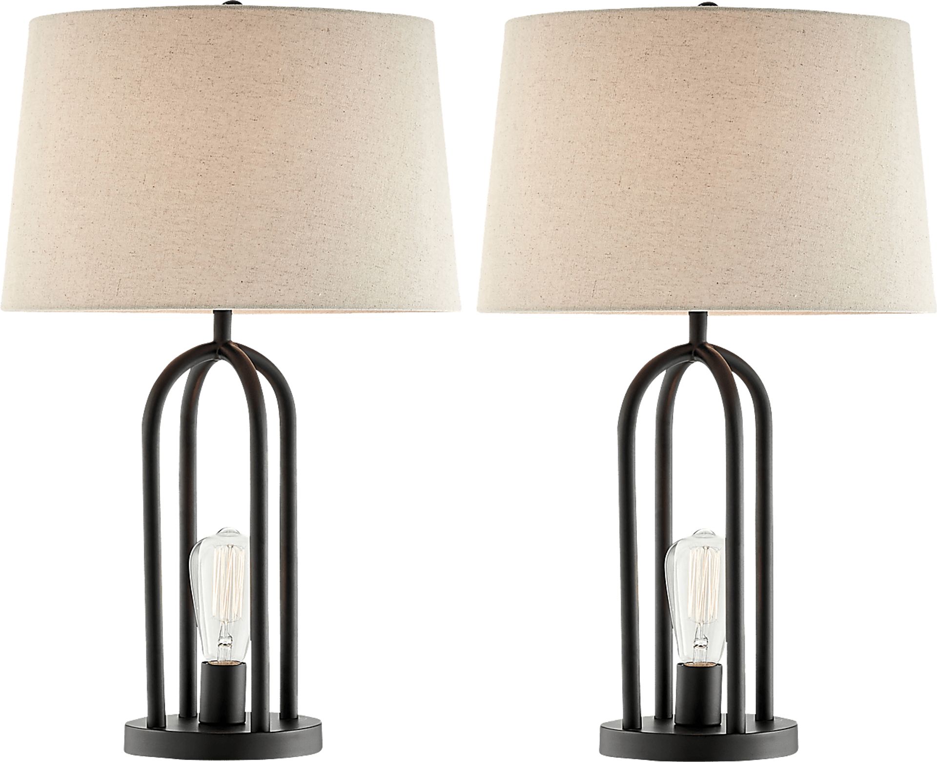 Dorsey Creek Black Table Lamps, Set of 2 - Image 1