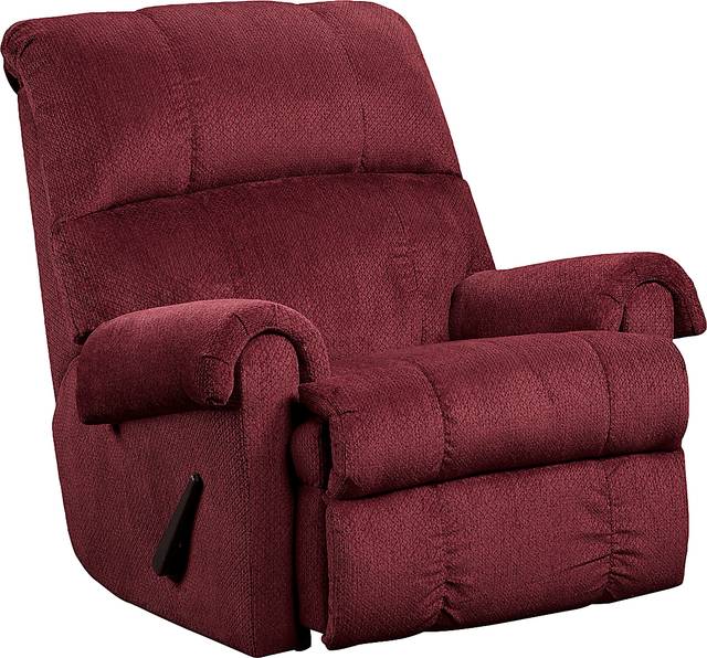 Dosney Burgundy Rocker Recliner - Thumbnail - Image 1