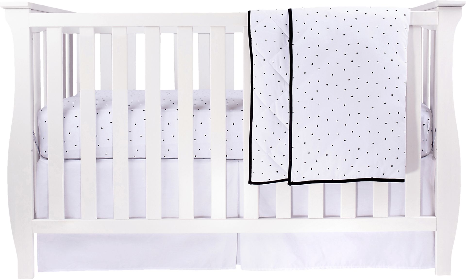 Dotville White 3 Pc Baby Bedding Set - Image 1