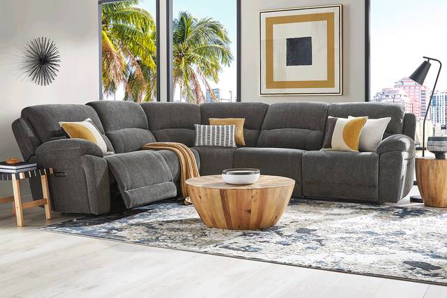 Douglas Park Charcoal 5 Pc Dual Power Reclining Sectional - Thumbnail - Image 2