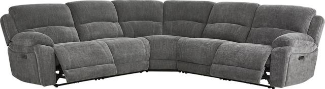 Douglas Park Charcoal 5 Pc Dual Power Reclining Sectional - Thumbnail - Image 1