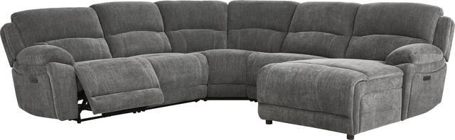 Douglas Park Charcoal 8 Pc Dual Power Reclining Sectional Living Room - Thumbnail - Image 2