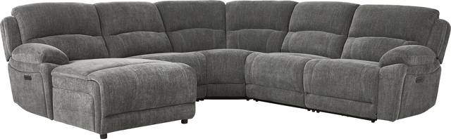 Douglas Park Charcoal 5 Pc Dual Power Reclining Sectional - Thumbnail - Image 3