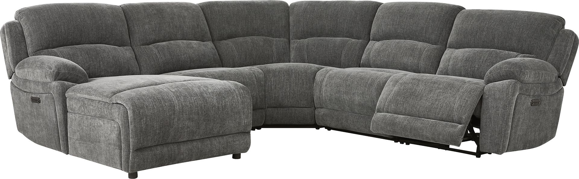 Douglas Park Charcoal 5 Pc Dual Power Reclining Sectional - Image 1