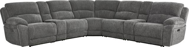 Douglas Park Charcoal 7 Pc Dual Power Reclining Sectional - Thumbnail - Image 3