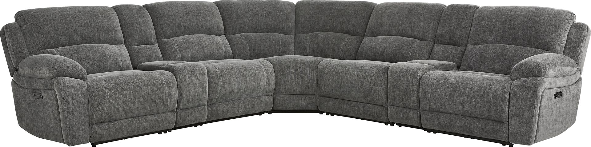 Douglas Park Charcoal 7 Pc Dual Power Reclining Sectional - Image 3