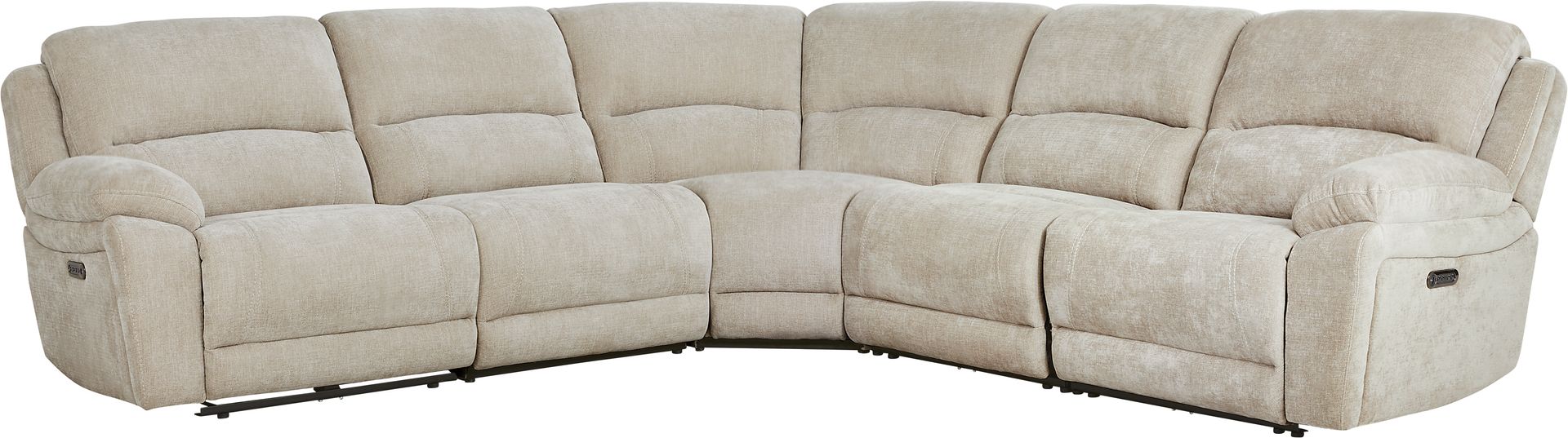 Douglas Park Sand 5 Pc Dual Power Reclining Sectional - Image 3