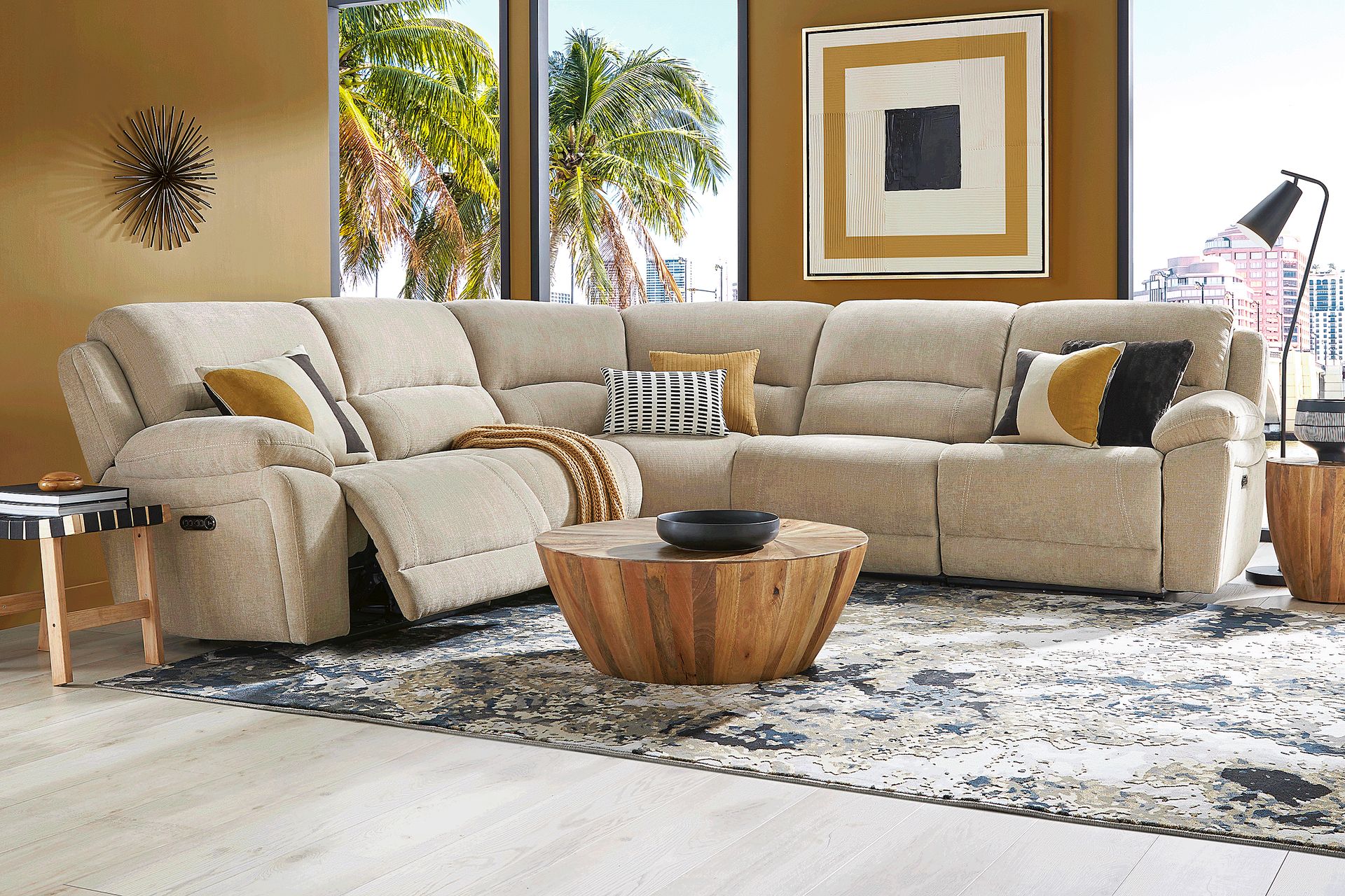 Douglas Park Sand 5 Pc Dual Power Reclining Sectional - Image 2