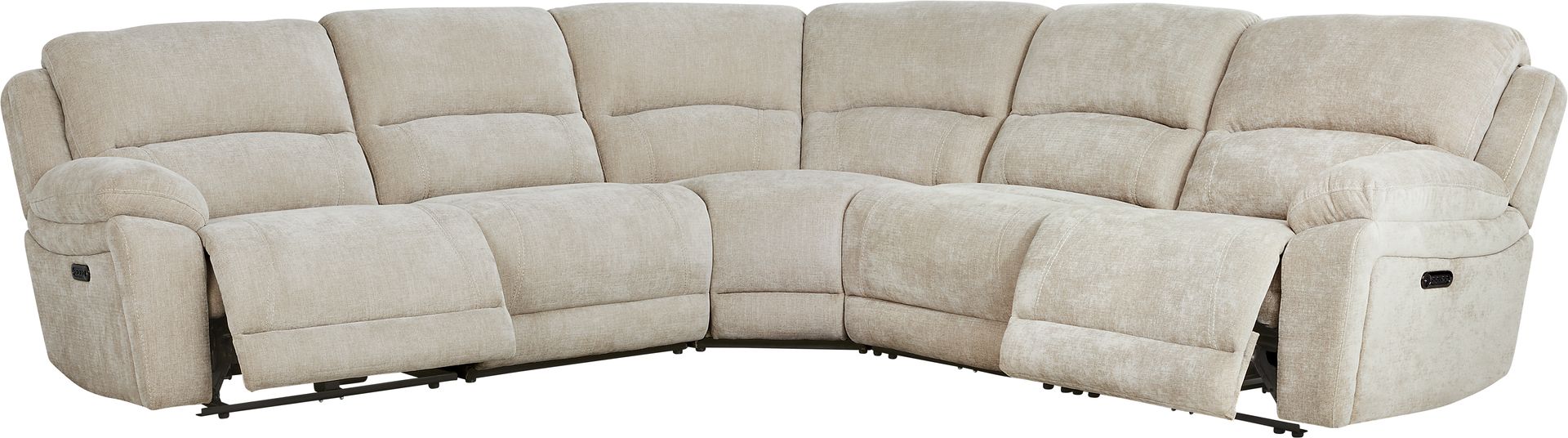 Douglas Park Sand 5 Pc Dual Power Reclining Sectional - Image 1