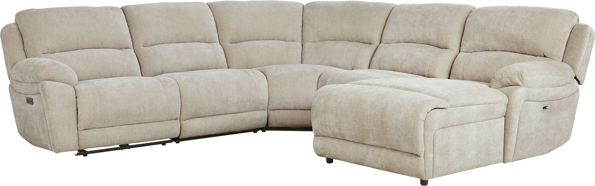 Douglas Park Sand 5 Pc Dual Power Reclining Sectional - Image 3