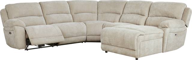 Douglas Park Sand 5 Pc Dual Power Reclining Sectional - Thumbnail - Image 1