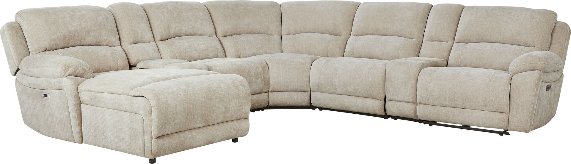 Douglas Park Sand 7 Pc Dual Power Reclining Sectional - Image 3
