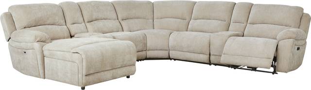 Douglas Park Sand 7 Pc Dual Power Reclining Sectional - Thumbnail - Image 1